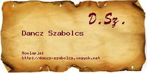 Dancz Szabolcs névjegykártya