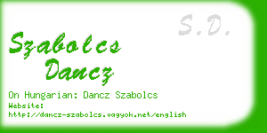 szabolcs dancz business card